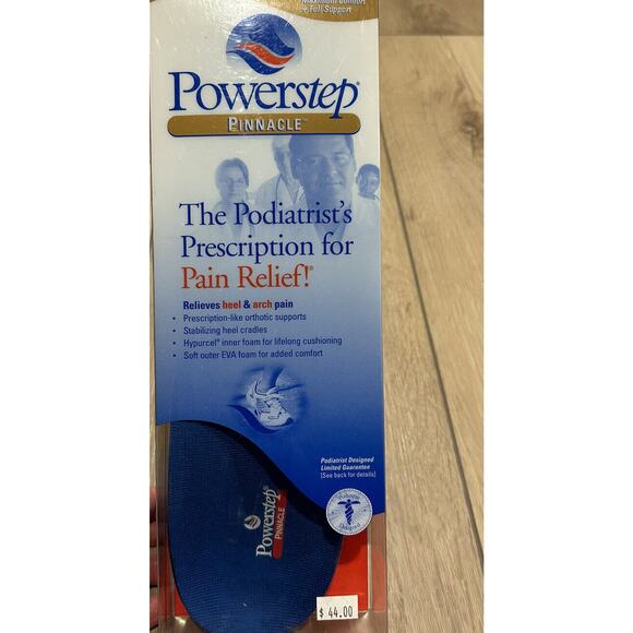 POWERSTEP 14-14.5 Men Full Length Insoles PINNACLE Relieves Heel & Arch Pain E23 - Picture 1 of 4